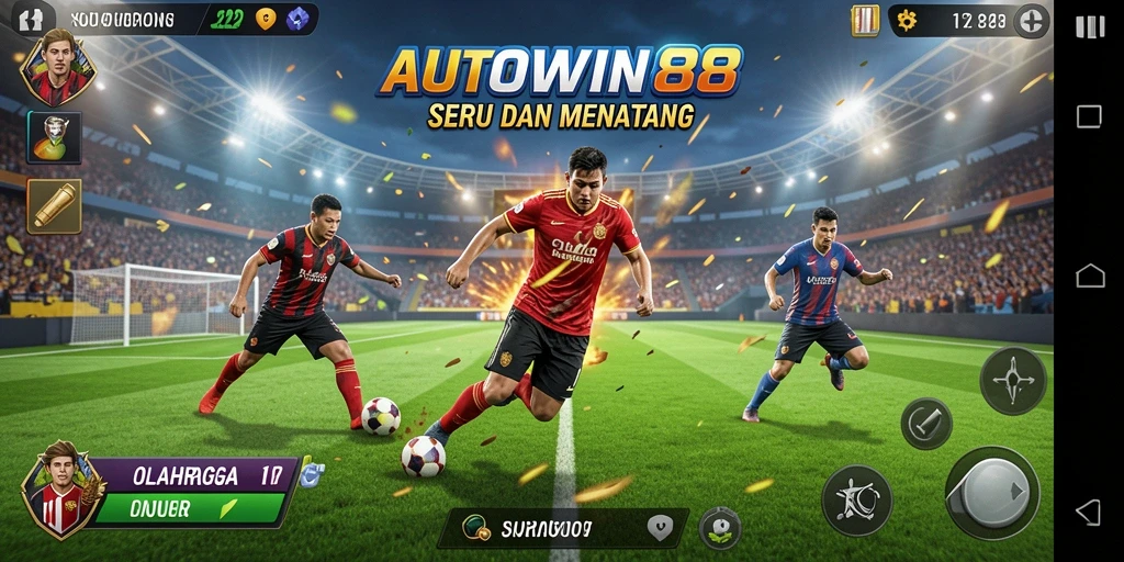 Tampilan gameplay seru di AUTOWIN88 dengan aksi olahraga.