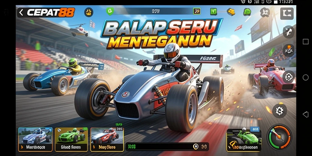 Gameplay Racing CEPAT88 yang menegangkan dan penuh aksi.