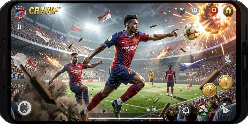 Tampilan gameplay CR7VIP yang penuh aksi dan mendebarkan.