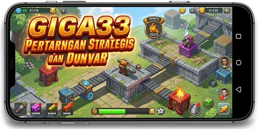 Tangkapan layar GIGA33 menampilkan aksi seru dalam Tower Defense.