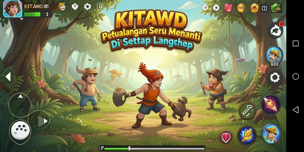 Tampilan gameplay KITAWD yang memukau dalam petualangan seru.