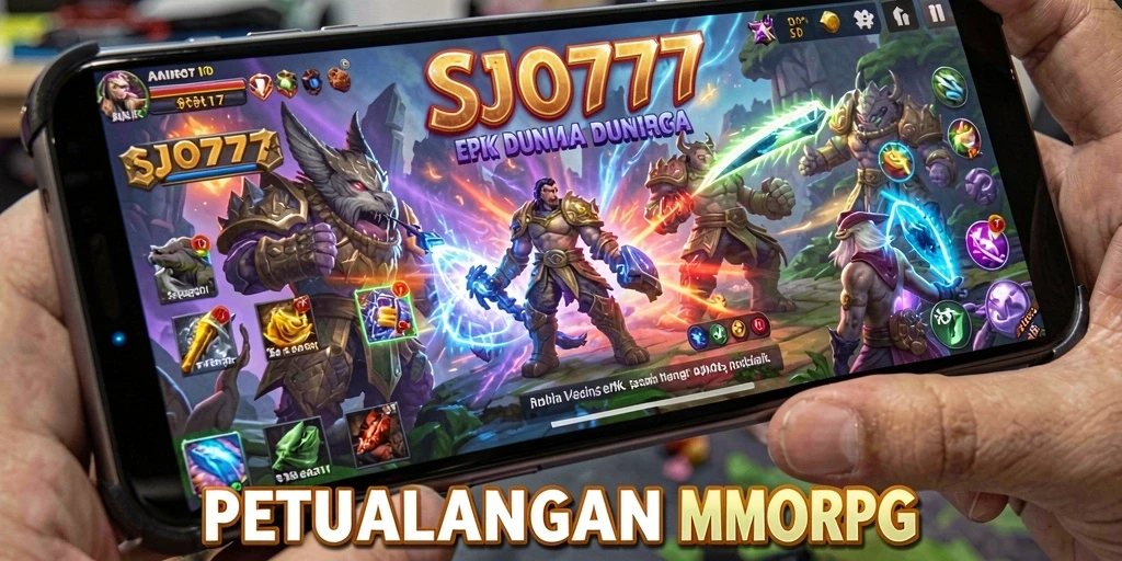 Screenshot SJO777 menampilkan pertempuran seru dalam game MMORPG.