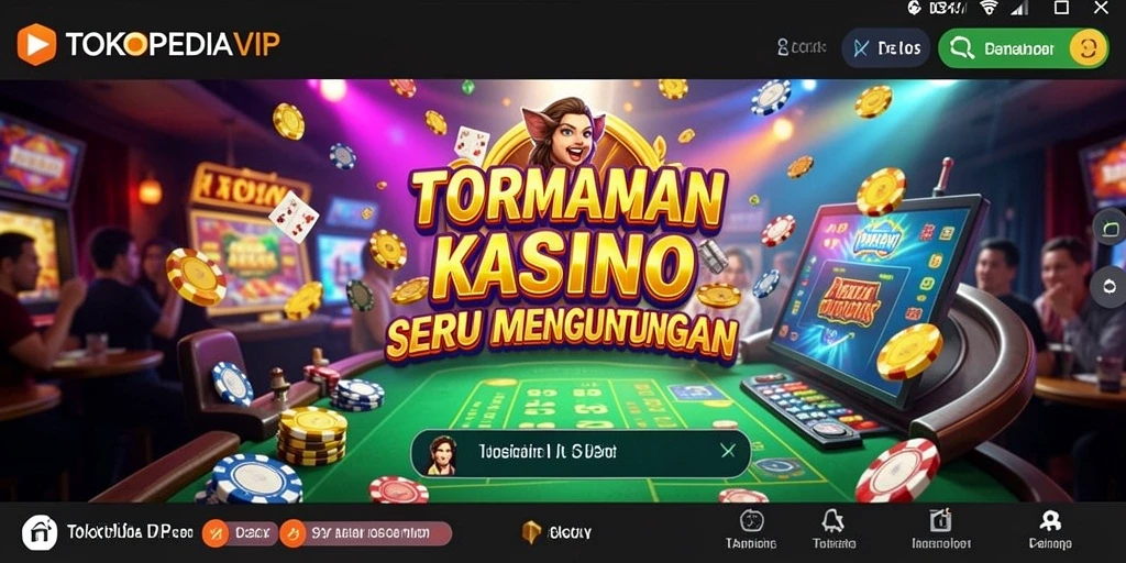 Tangkapan layar gameplay seru TOKOPEDIAVIP dengan berbagai pilihan permainan Kasino.